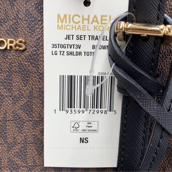 MICHAEL KORS
Jet Set Travel Large Logo Tote Shoulder Bag
COLOR BROWN/BLK
NWT - Picture 6 of 16
